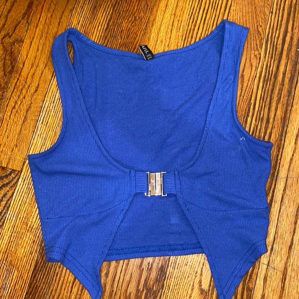 Blue crop top